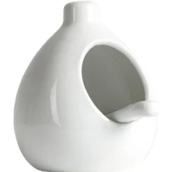 Main à sel + cuillère en céramique blanc^Gifi