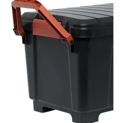 Rangement|Gifi Malle 170 L noir et rouge