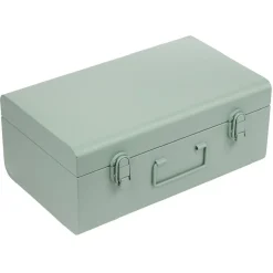 Rangement|Gifi Malle de rangement métal gris ou vert 39x23xH16cm