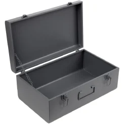 Rangement|Gifi Malle de rangement métal gris ou vert 47x28xH19cm