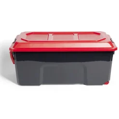 Rangement|Gifi Malle rangement 75L plastique noir