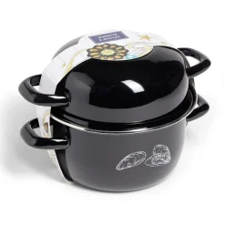 Marmite à moules avec couvercle Ø20,5cm acier noir^Gifi Outlet
