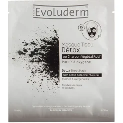 Gifi Masque tissu Evoluderm détox charbon végétal