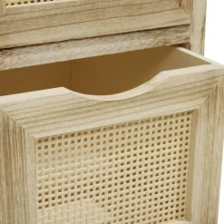 Rangement|Gifi Meuble d'appoint Salomé 3 panières bois et métal 26xH63x30cm