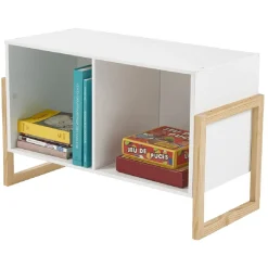 Rangement|Gifi Meuble de rangement 2 casiers blanc naturel