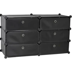 Rangement|Gifi Meuble de rangement 6 tiroirs noir