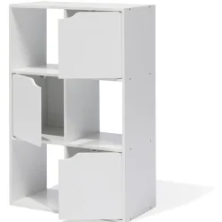 Rangement|Gifi Meuble de rangement Adam 6 cases Blanc 60x29,8xH90 cm
