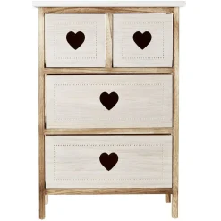 Rangement|Gifi Meuble de rangement en bois 4 tiroirs