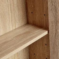 Clearance Gifi Meuble de rangement mural en bois salle de bain avec miroir