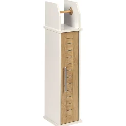Clearance Gifi Meuble dérouleur WC mdf blanc naturel