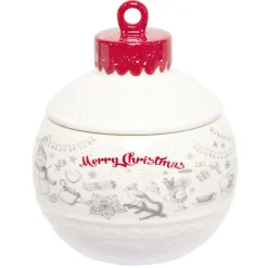 Mini bonbonnière en céramique décor Noël rouge blanc^Gifi Best