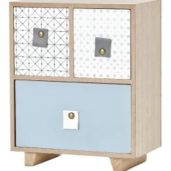 Rangement|Gifi Mini boîte de rangement design meuble rose et bleu