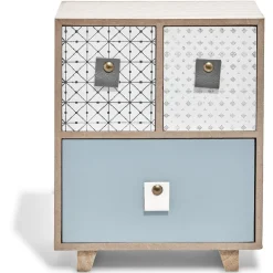 Rangement|Gifi Mini boîte de rangement design meuble rose et bleu