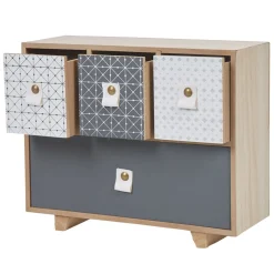 Rangement|Gifi Mini boîte design meuble bleu gris carreaux de ciment