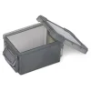 Rangement|Gifi Mini boîte en plastique gris fermeture clips 0,30L - Lot de 2