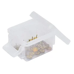 Rangement|Gifi Mini boîte en plastique transparent fermeture clips 0,30L x3