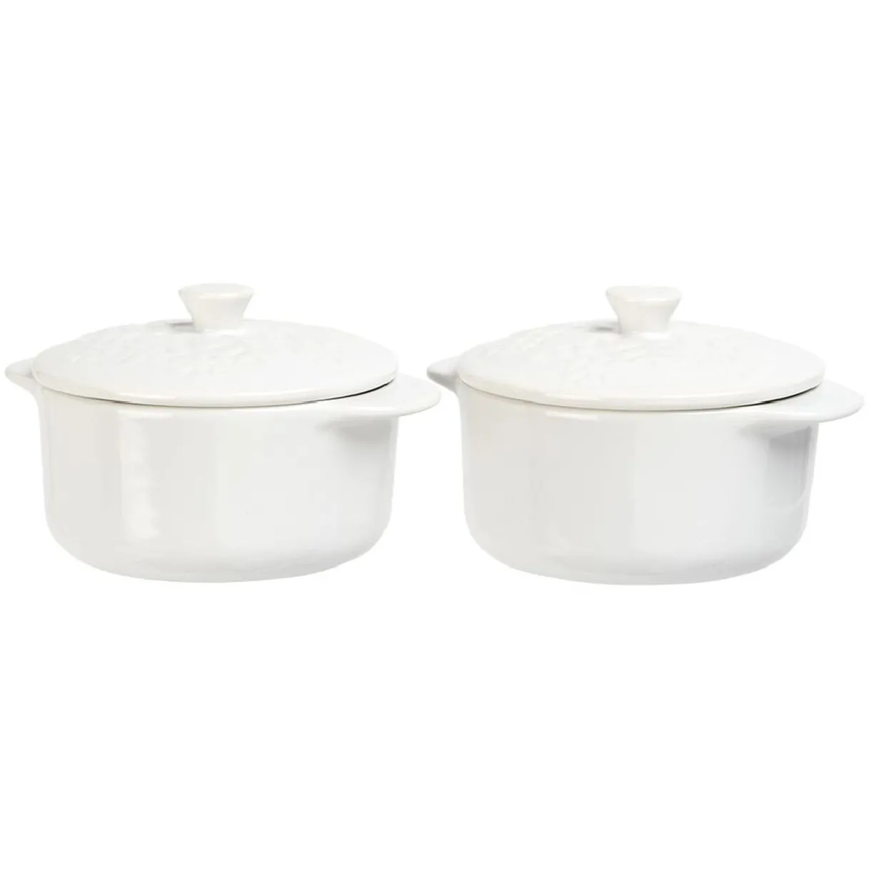 Mini cocotte céramique blanc x2^Gifi Discount