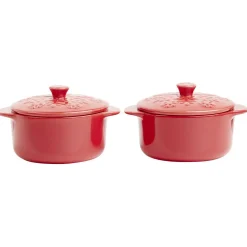 Mini cocotte en céramique motif flocon rouge x2^Gifi Discount