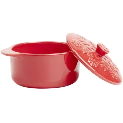 Mini cocotte en céramique motif flocon rouge x2^Gifi Discount