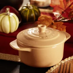 Mini cocotte individuelle en céramique avec couvercle - marron clair ou foncé^Gifi New