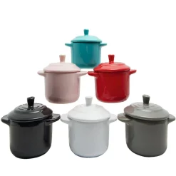 Mini cocotte ronde bleu turquoise^Gifi Discount