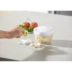 Mini hachoir manuel transparent blanc et vert^Gifi Discount