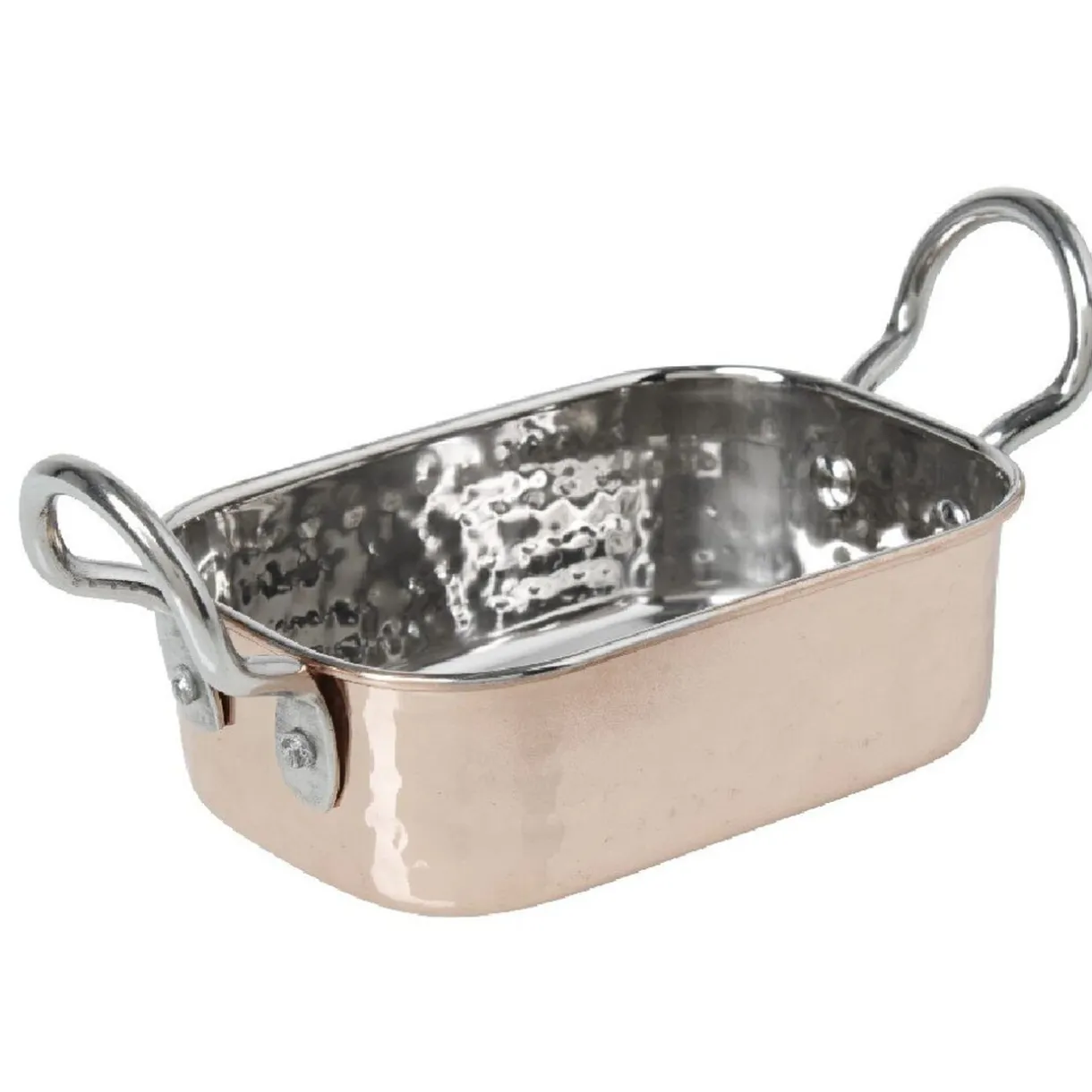 Mini plat à four rectangulaire noir ou cuivre effet martelé^Gifi