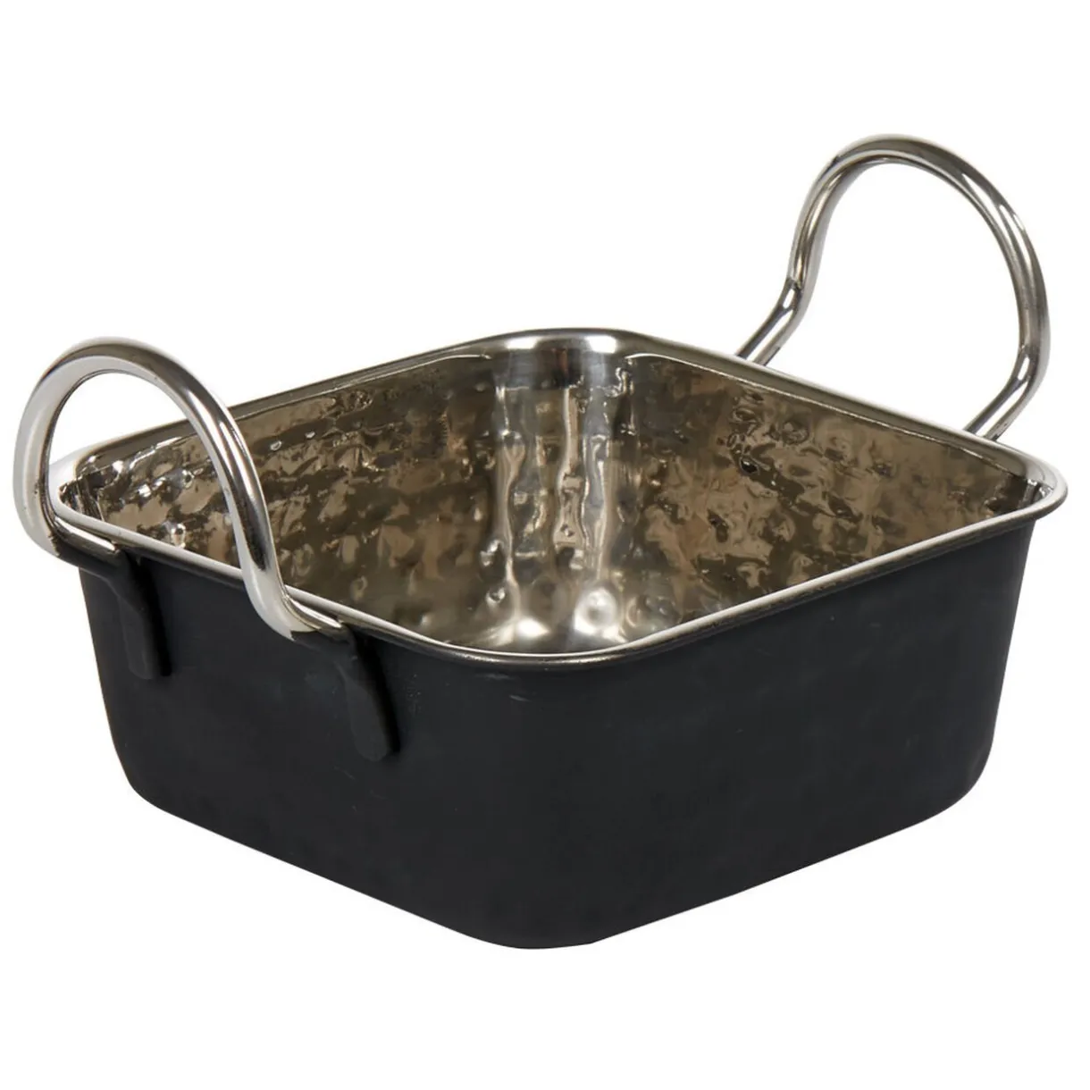 Mini plat à four rectangulaire noir ou cuivre effet martelé^Gifi