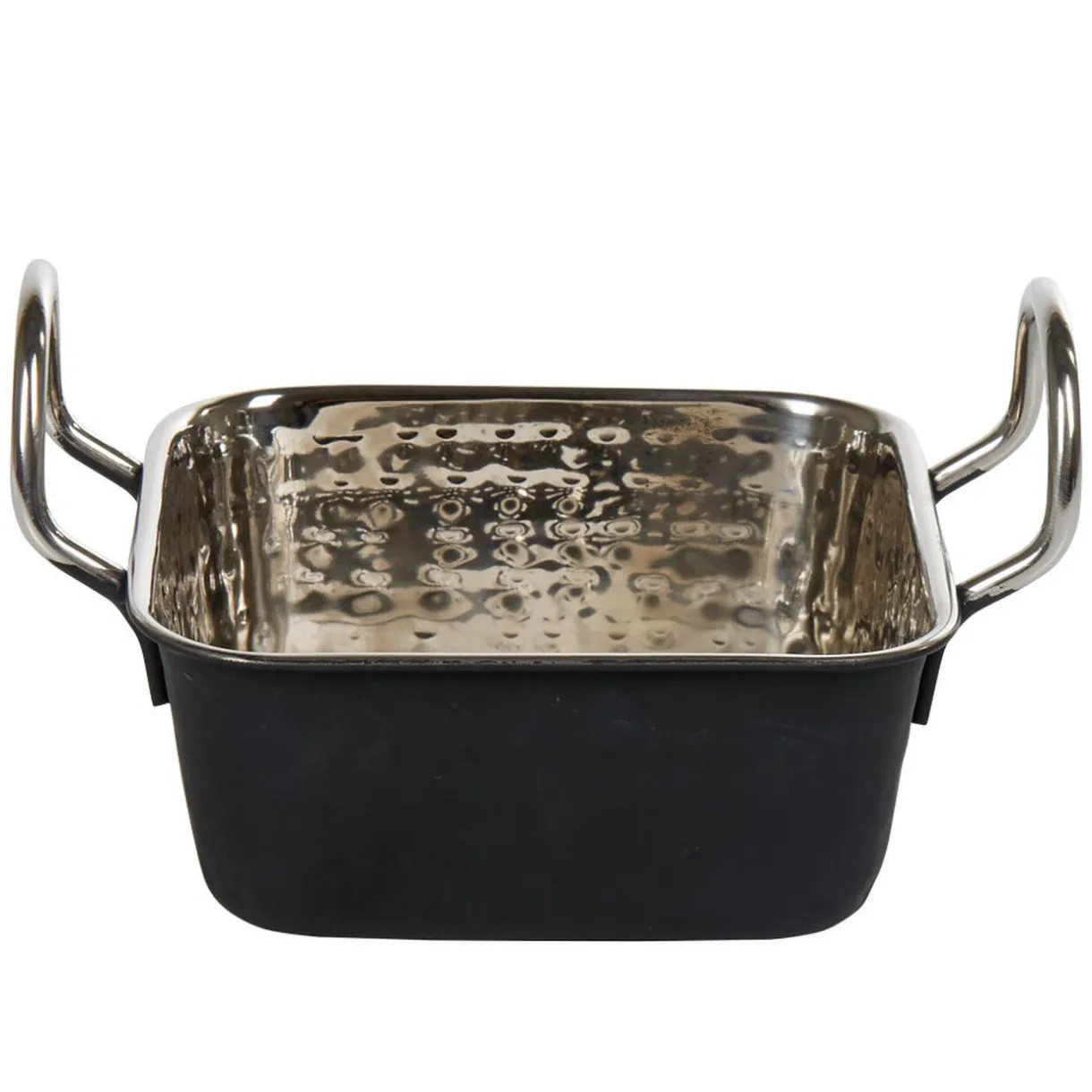 Mini plat à four rectangulaire noir ou cuivre effet martelé^Gifi