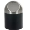 Nettoyage Et Entretien|Gifi Mini poubelle de salle de bain métal noir gris