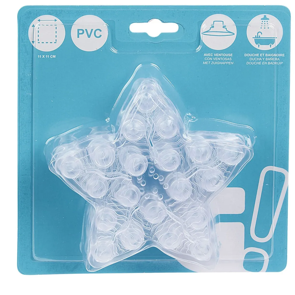 Sale Gifi Mini tapis de douche antidérapant forme étoile x6