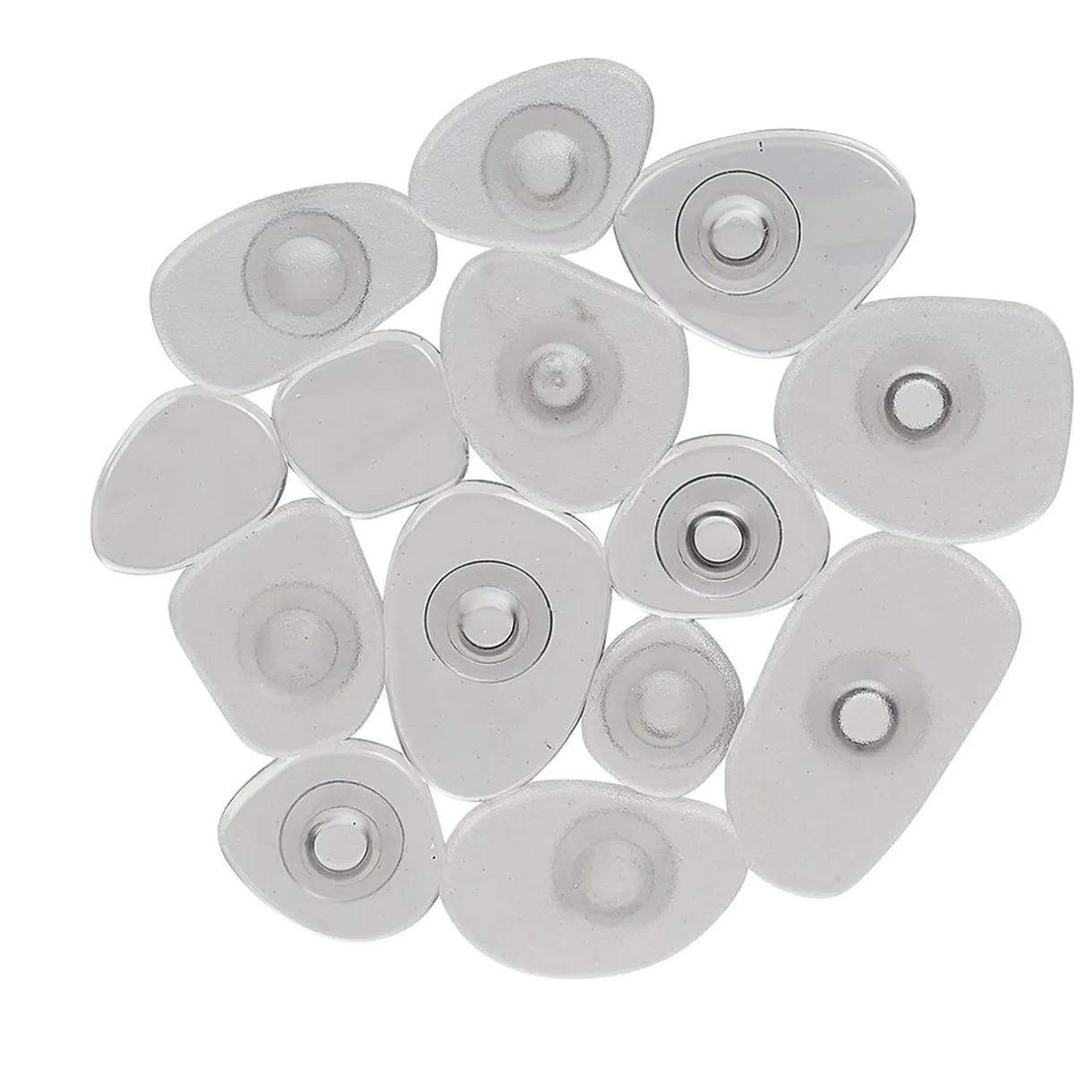 Best Gifi Mini tapis de douche antidérapant forme galet gris x6