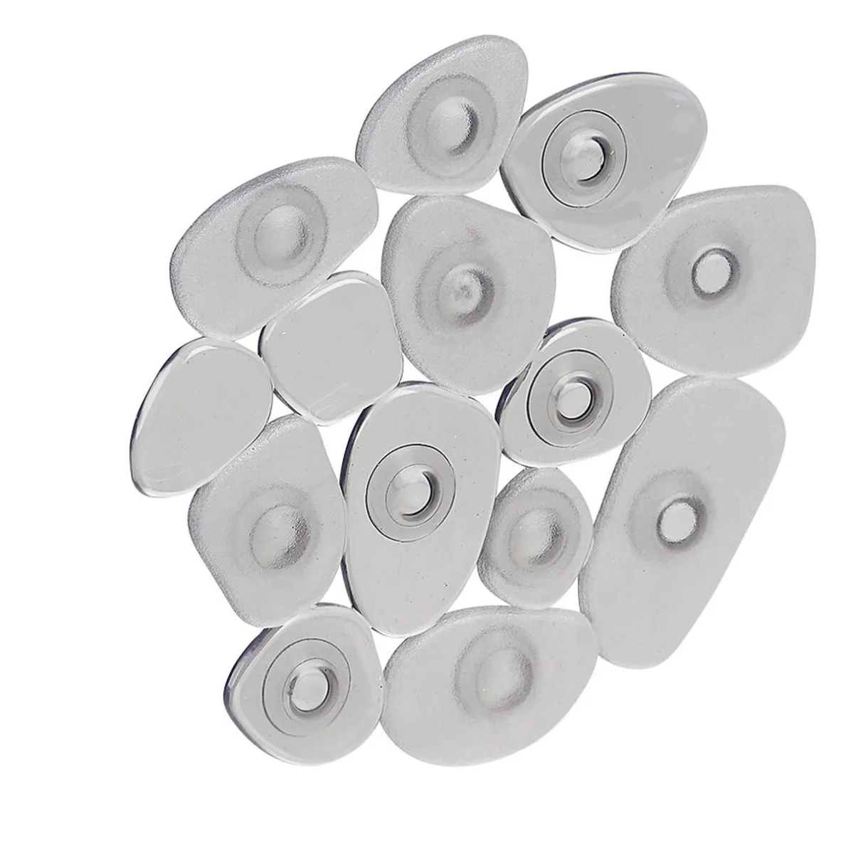 Best Gifi Mini tapis de douche antidérapant forme galet gris x6