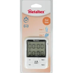 Minuteur double Metaltex digital aimanté avec support 24 H^Gifi Clearance