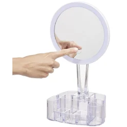 Gifi Miroir à LED avec rangement transparent