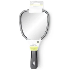 New Gifi Miroir à main double face grossissant plastique noir