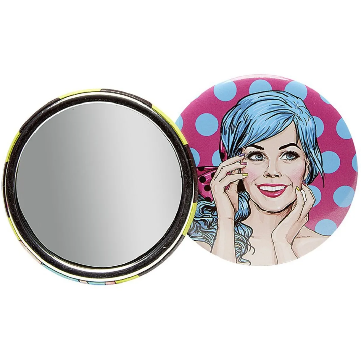 Outlet Gifi Miroir de poche bleu