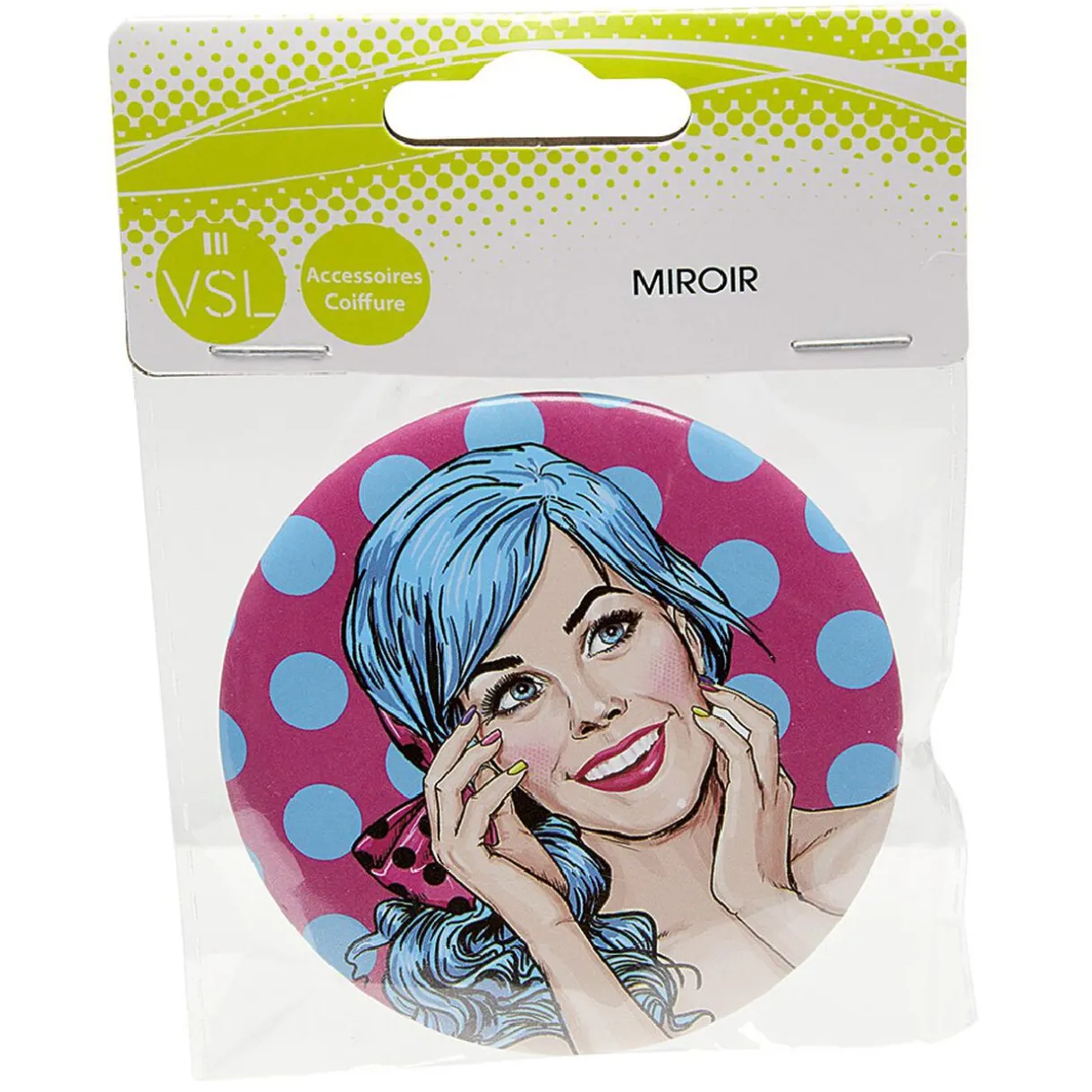 Outlet Gifi Miroir de poche bleu