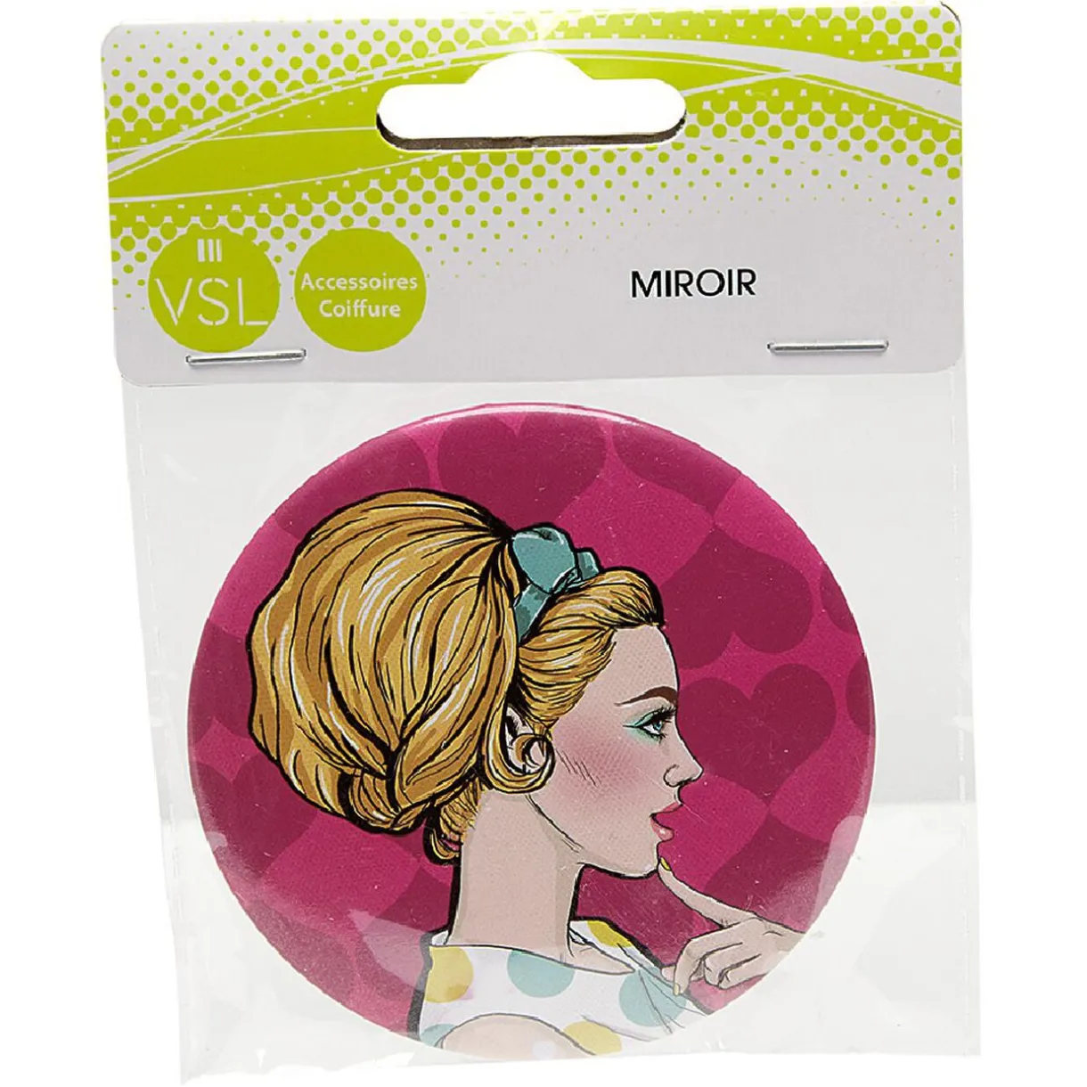 Hot Gifi Miroir de poche rose