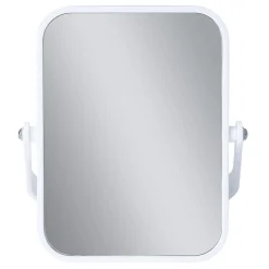 Discount Gifi Miroir grossissant x1 x2 double face rectangulaire sur pied blanc
