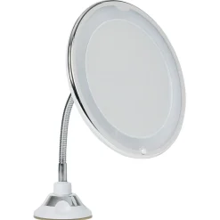Gifi Miroir LED grossissant flexible et pivotant fixation ventouse