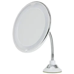 Gifi Miroir LED grossissant flexible et pivotant fixation ventouse