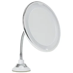 Gifi Miroir LED grossissant flexible et pivotant fixation ventouse