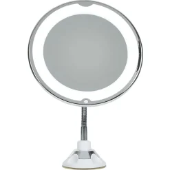 Gifi Miroir LED grossissant flexible et pivotant fixation ventouse