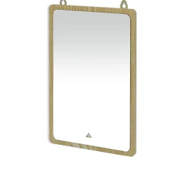 Clearance Gifi Miroir rectangulaire contour bois 20xH30cm
