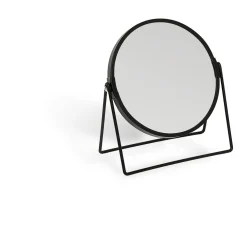New Gifi Miroir rond métal noir à poser 18x8xH20cm