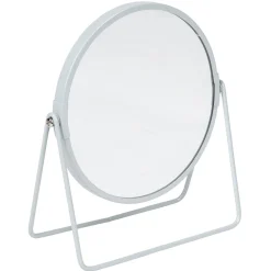 New Gifi Miroir rond sur pied design industriel blanc