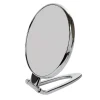 New Gifi Miroir rond sur pied double face grossissant argenté