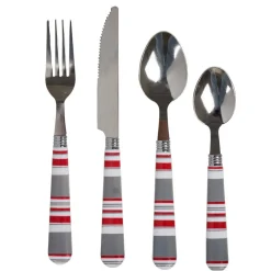 Ménagère 24 pièces à rayures bayadère^Gifi