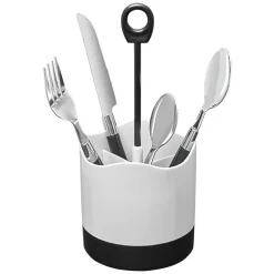 Ménagère 24 pièces avec support noir blanc^Gifi New